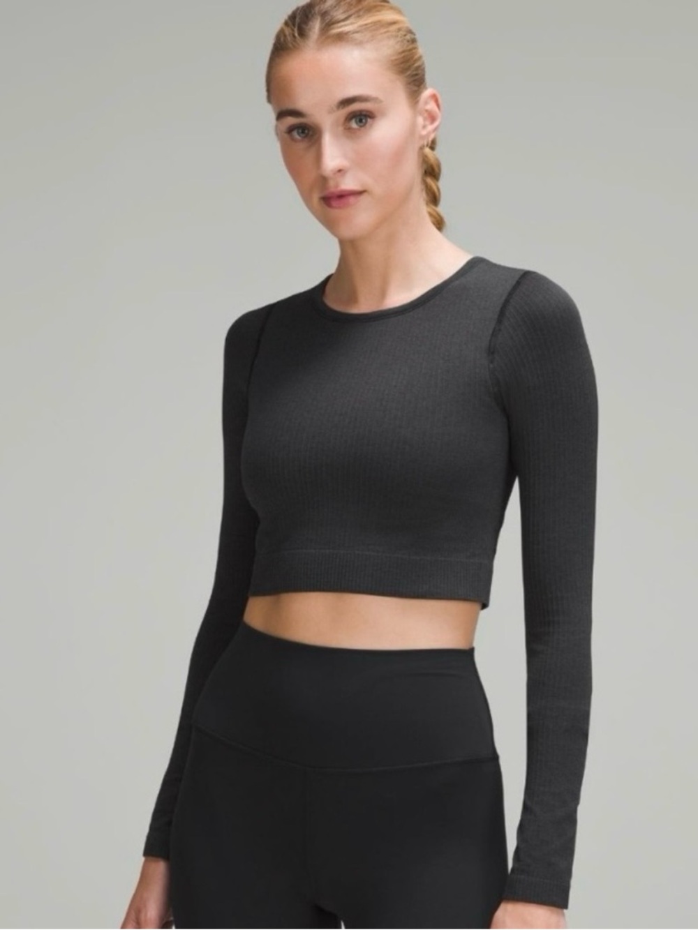 BLACK Lululemon Ebb to Street Long-Sleeve Shirt